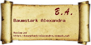 Baumstark Alexandra névjegykártya
